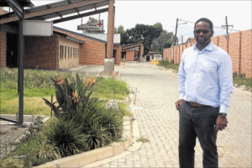 STANDING EMPTY: Lambert Lobelo of Tau Pride, the company that built the R108-million Tlhabane Health Centre in Rustenburg, has blamed the delay in opening the facility on Eskom's failure to supply electricity. PHOTO: ALFRED MOSELAKGOMO