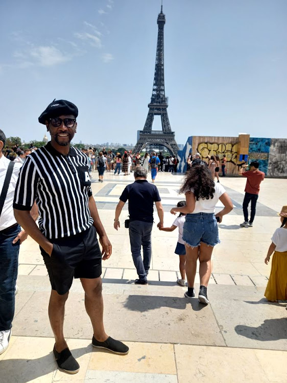 Lesley Mofokeng enjoying his time in Paris.