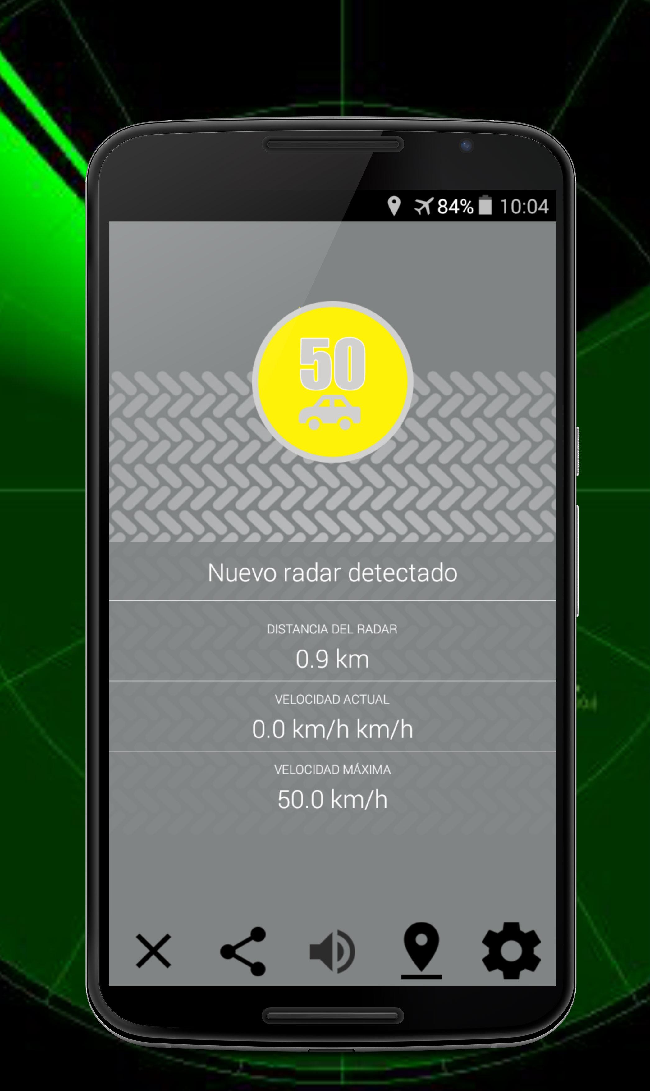 Android application Speed radar detector screenshort