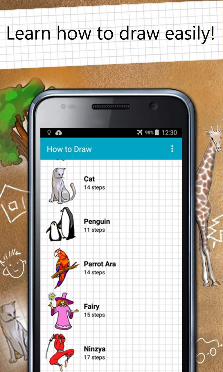 Android application How to Draw - Easy Lessons screenshort