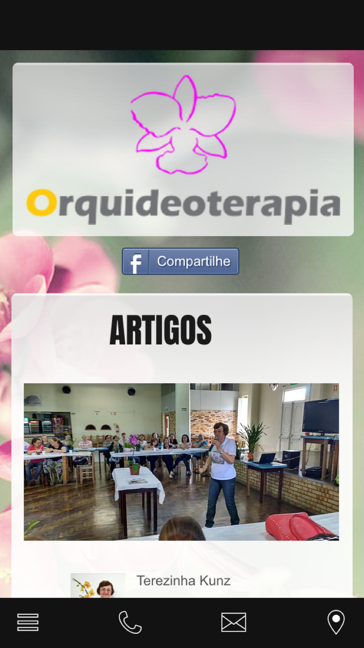 Android application orquideoterapia screenshort