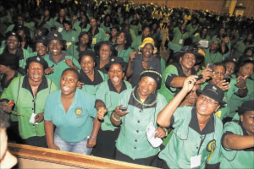 LOUD AND CLEAR: Members of the ANC Women's League have called for equal representation in business, job opportunities, skills development and mentorship programmes. Photo: Elijar Mushiana