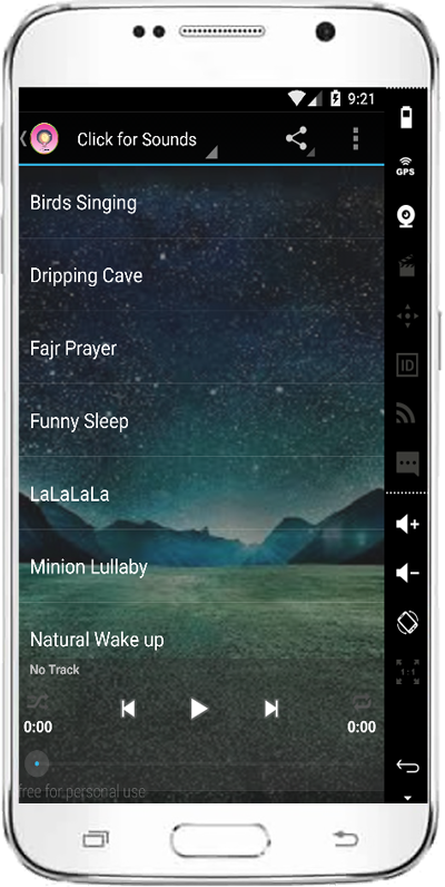 Android application Sleep Relaxing Sounds screenshort