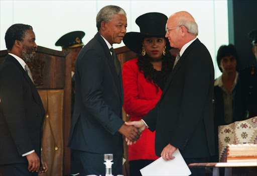 Nelson Mandela and FW de Klerk played a critical role in the political transition in South Africa in 1994.