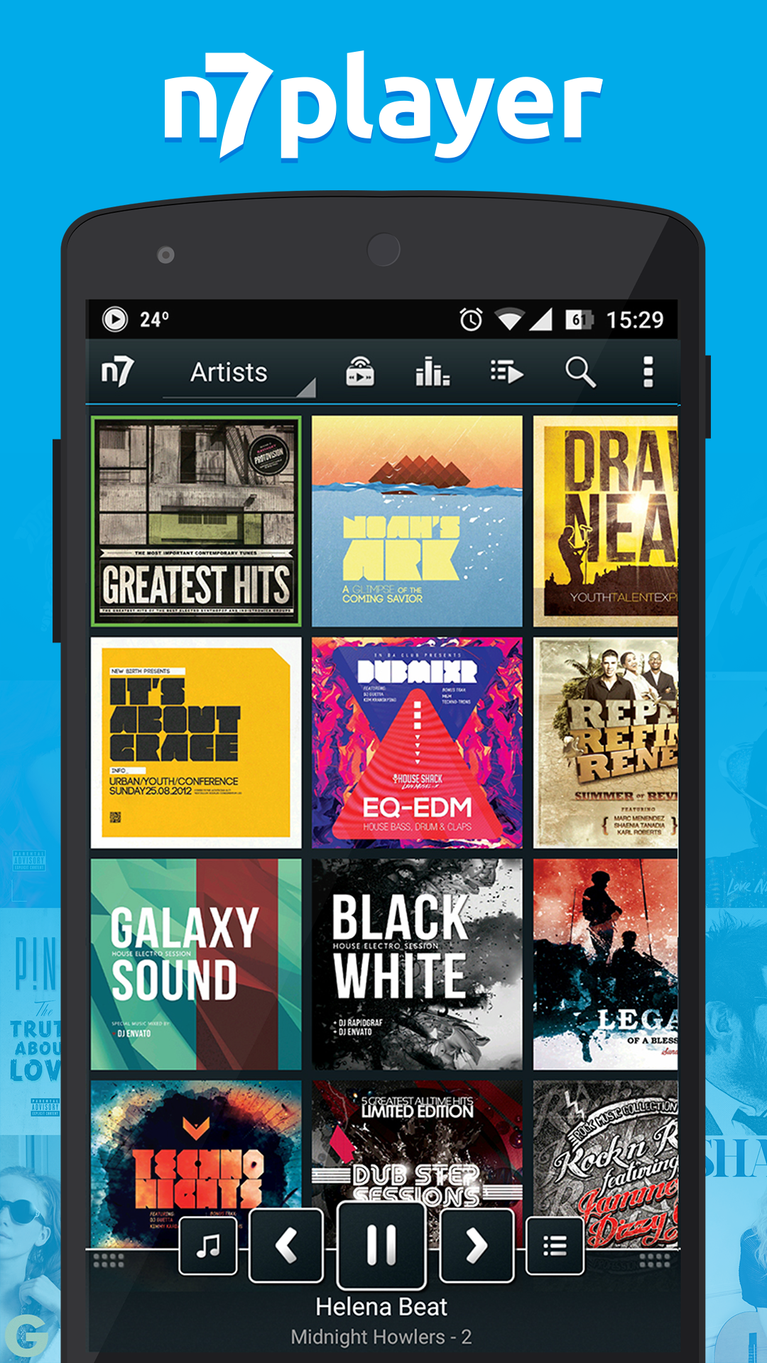 Android application n7player Music Player screenshort