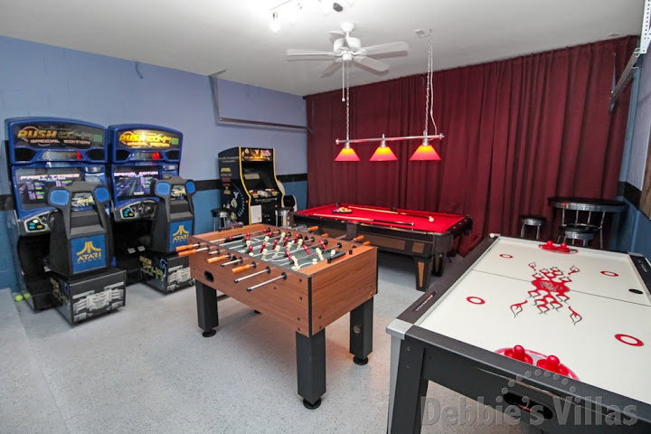 Air-conditioned games room in this Solterra villa in Davenport