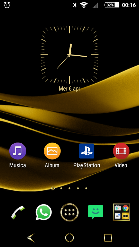 Android application Black &amp; Gold Theme for Xperia screenshort