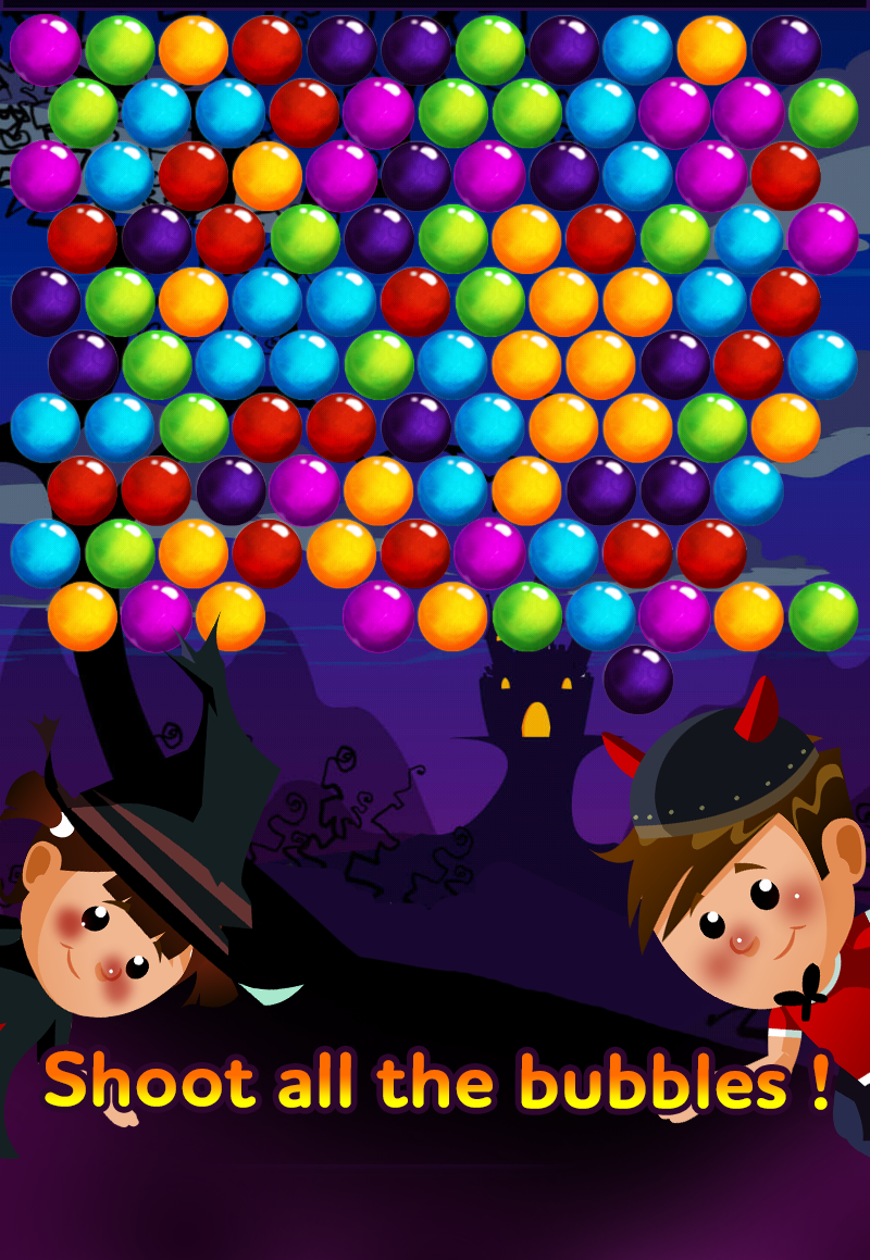 Android application Bubble Shooter Halloween screenshort