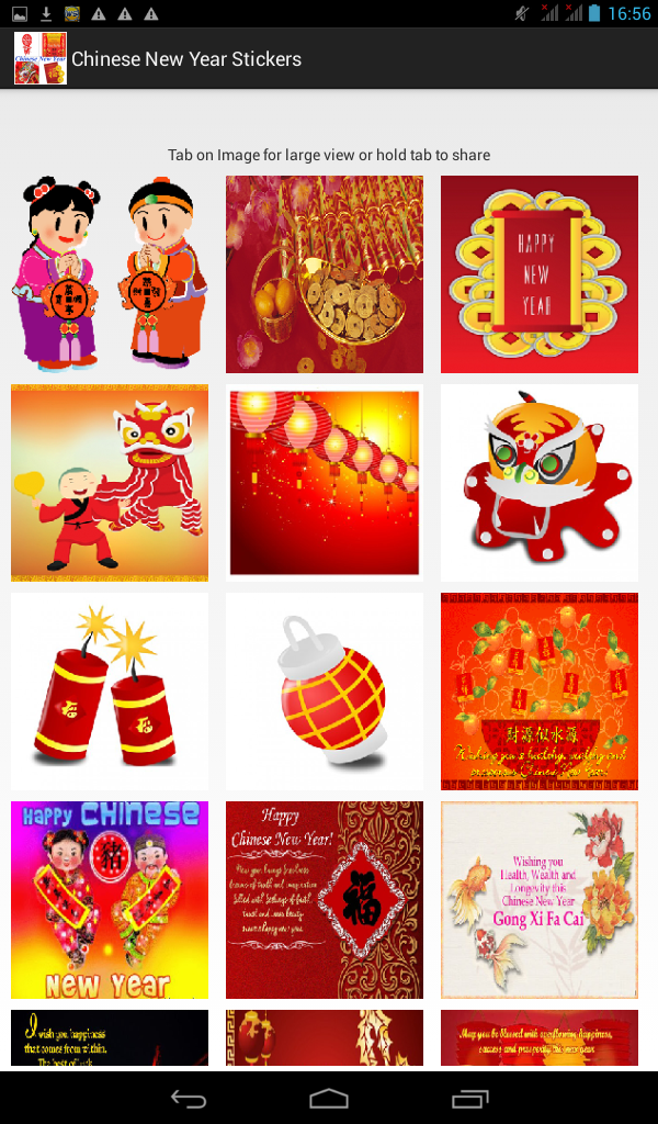 Android application Chinese New Year Stickers screenshort