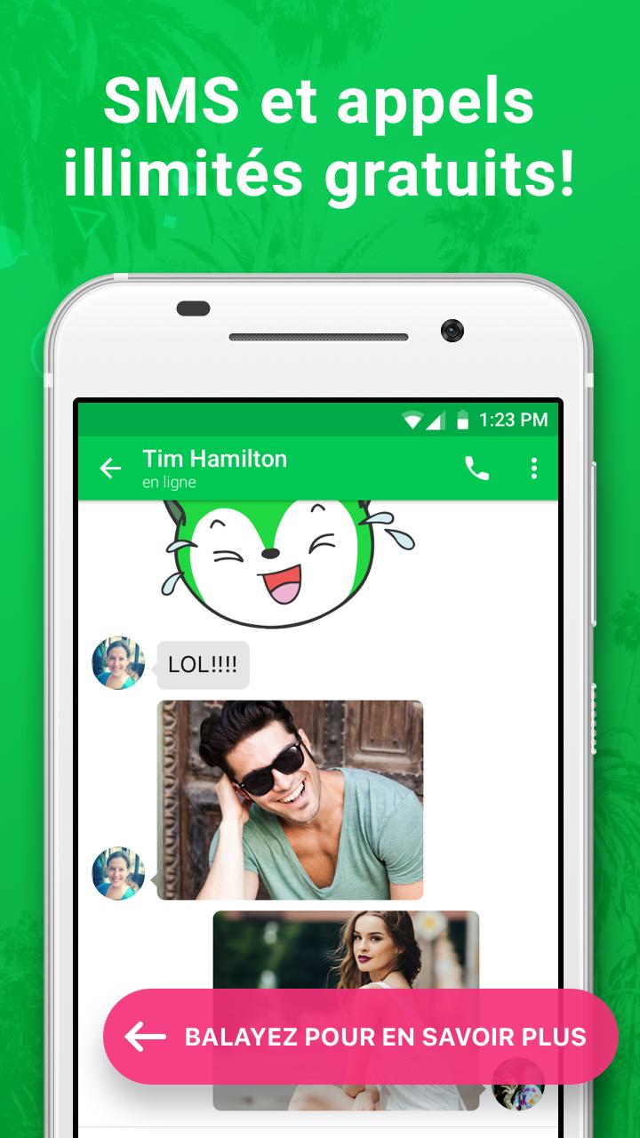 Android application Nextplus: Phone # Text + Call screenshort