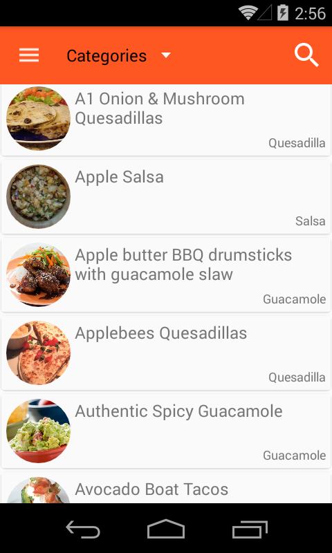 Android application Mexican Food Recipes screenshort