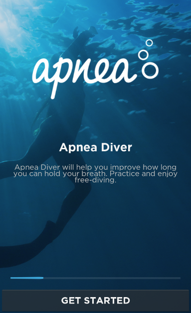 Android application Apnea Diver screenshort