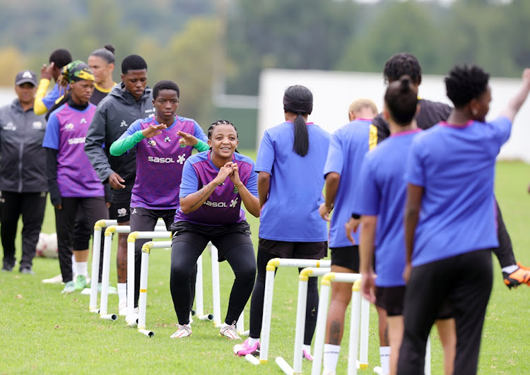 Banyana Banyana players attend the training camp at the University of Pretoria on Tuesday.
