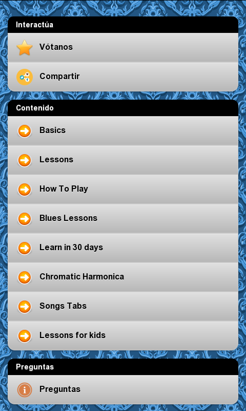 Android application Learn to play the harmonica screenshort