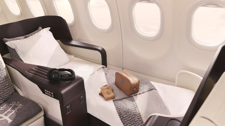 Four Seasons luxury-spec private jet with lie-flat seats