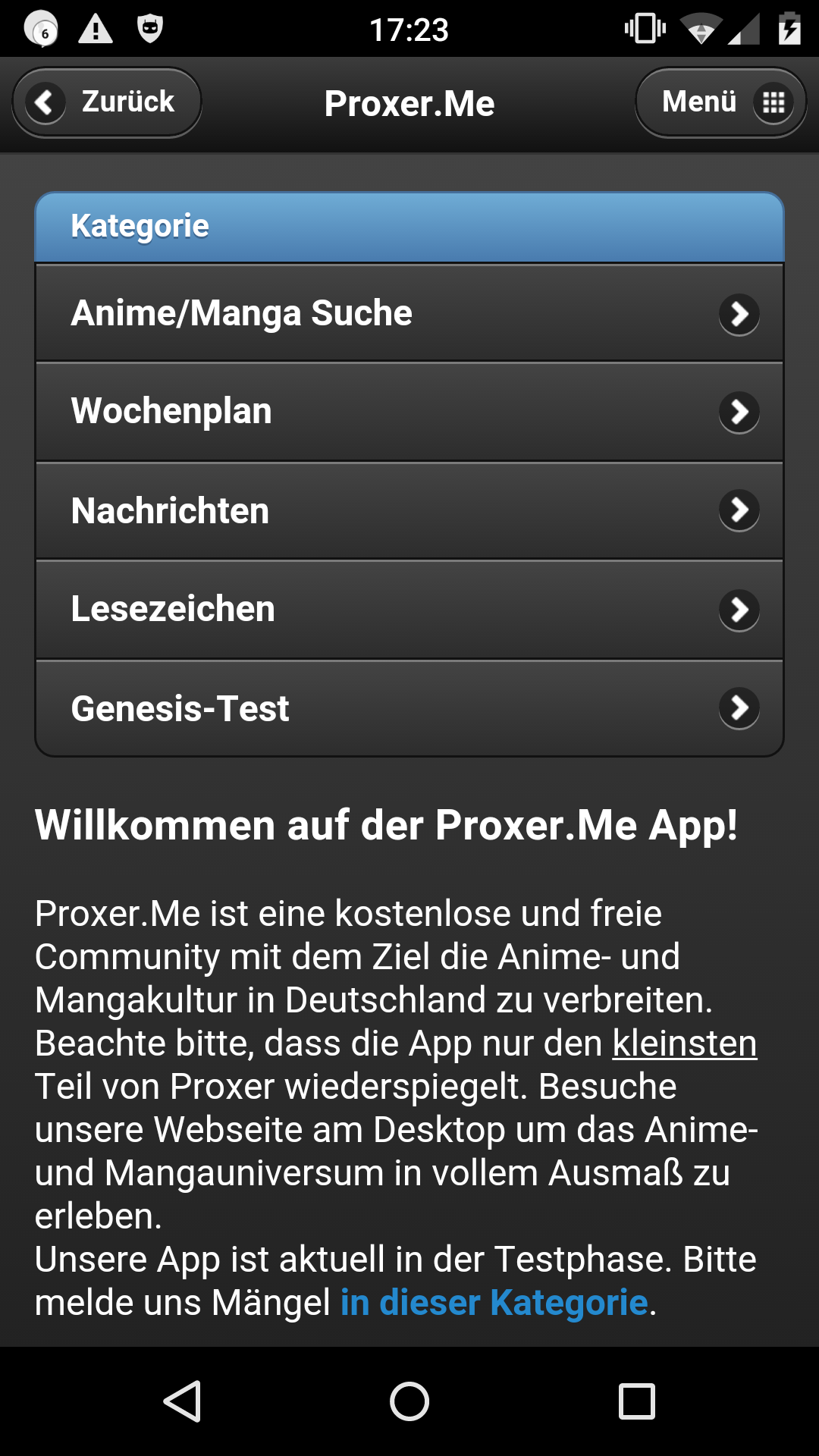 Android application Proxer - Anime und Manga! screenshort