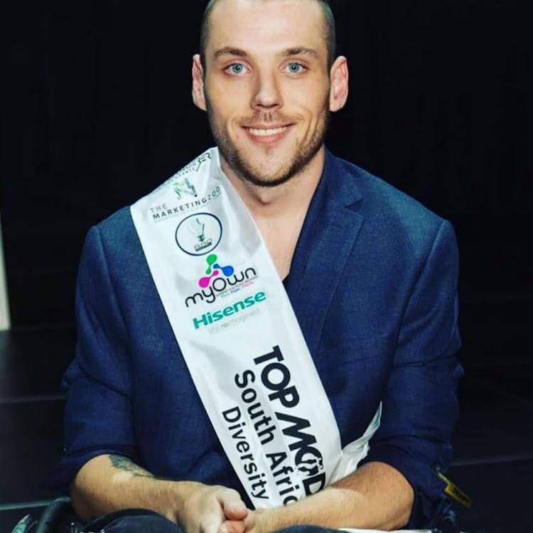 Keagan Wagenaar lives with Friedreich's Ataxia. He won the top model disabled section in February 2020, in Pretoria.