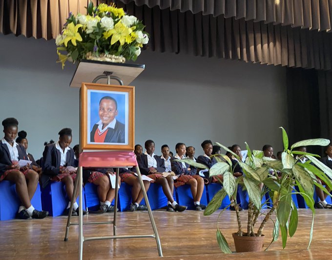 A memorial service was held at Ferndale High School for the late grade 10 pupil Kelebogile Reuben Molopyane on February 14 2020.