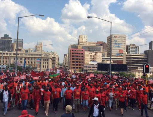 #EconomicFreedomMarch now on 50 000 people: we call on all South Africans on our route to give our fighters water