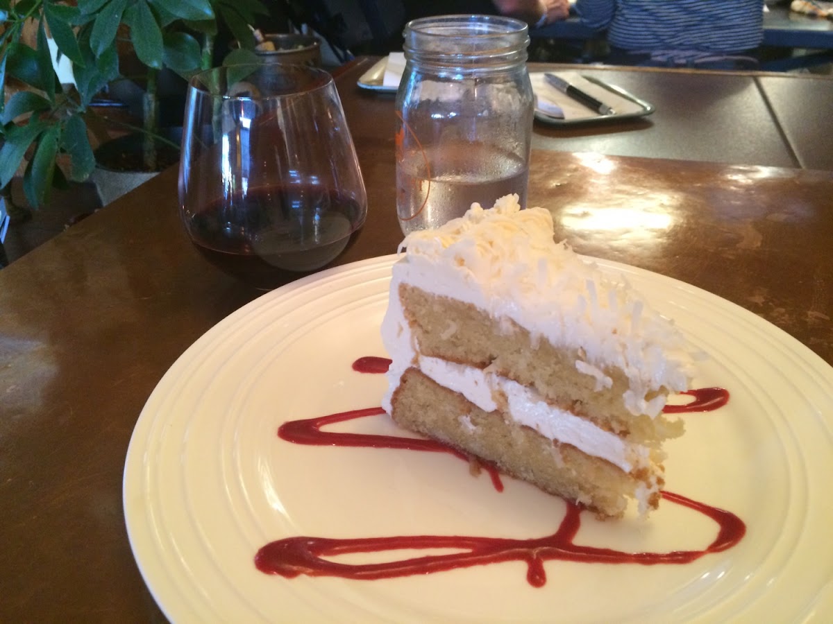 Red Chilean blend with GF Coconut cake