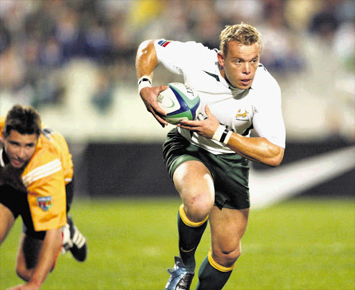 Muller, in a 2003 World Cup warm-up match, suffered during Rudolf Straeuli's paranoid reign as Bok coach Picture: GALLO IMAGES