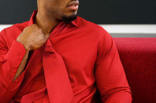 A man in a red shirt. File photo.