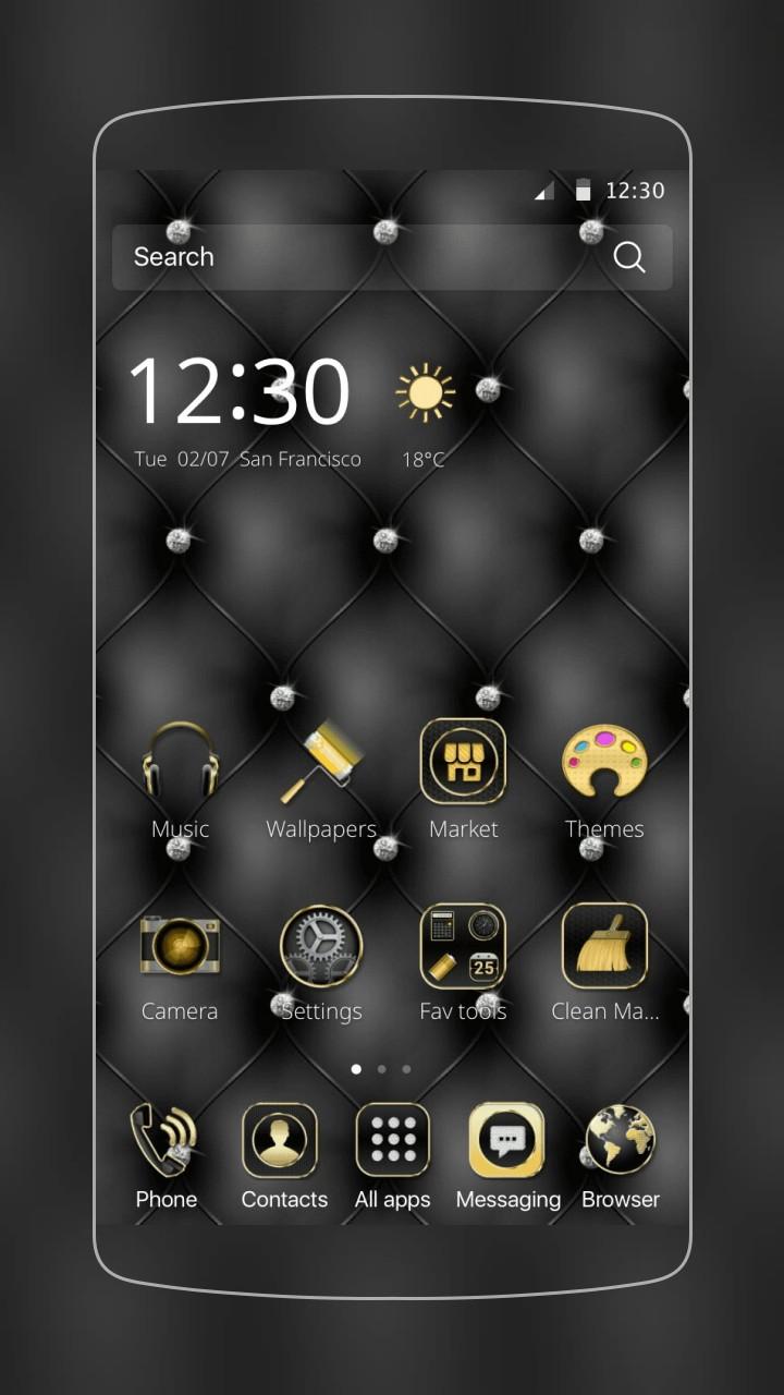 Android application Diamond Black Theme screenshort