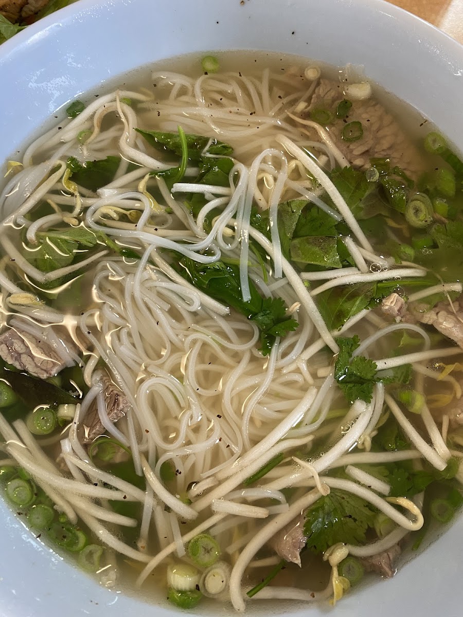 Pho (soup witj fresh hebs)