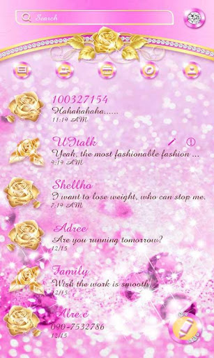 （FREE）GO SMS GOLDEN ROSE THEME For PC