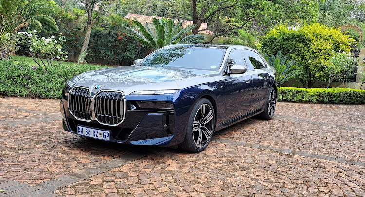 Whether you think it’s beautiful or ugly, the BMW 740i does not lack presence. Picture: DENIS DROPPA