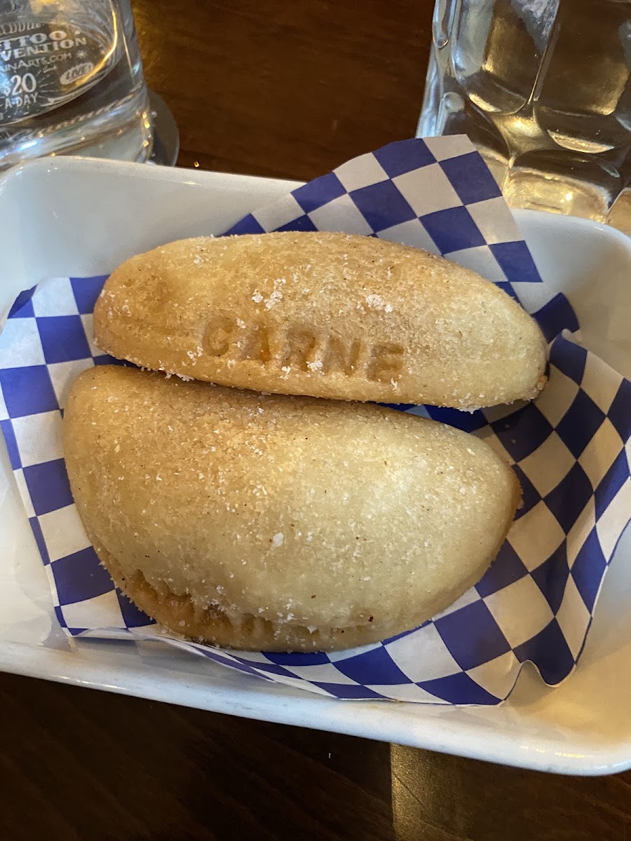 Beef and shrimp empanadas