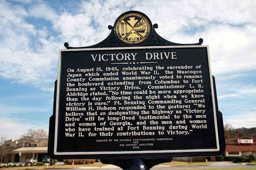 On August 15, 1945, celebrating the surrender of Japan which ended World War II, the Muscogee County Commission unanimously voted to rename the boulevard extending from Columbus to Fort Benning as...
