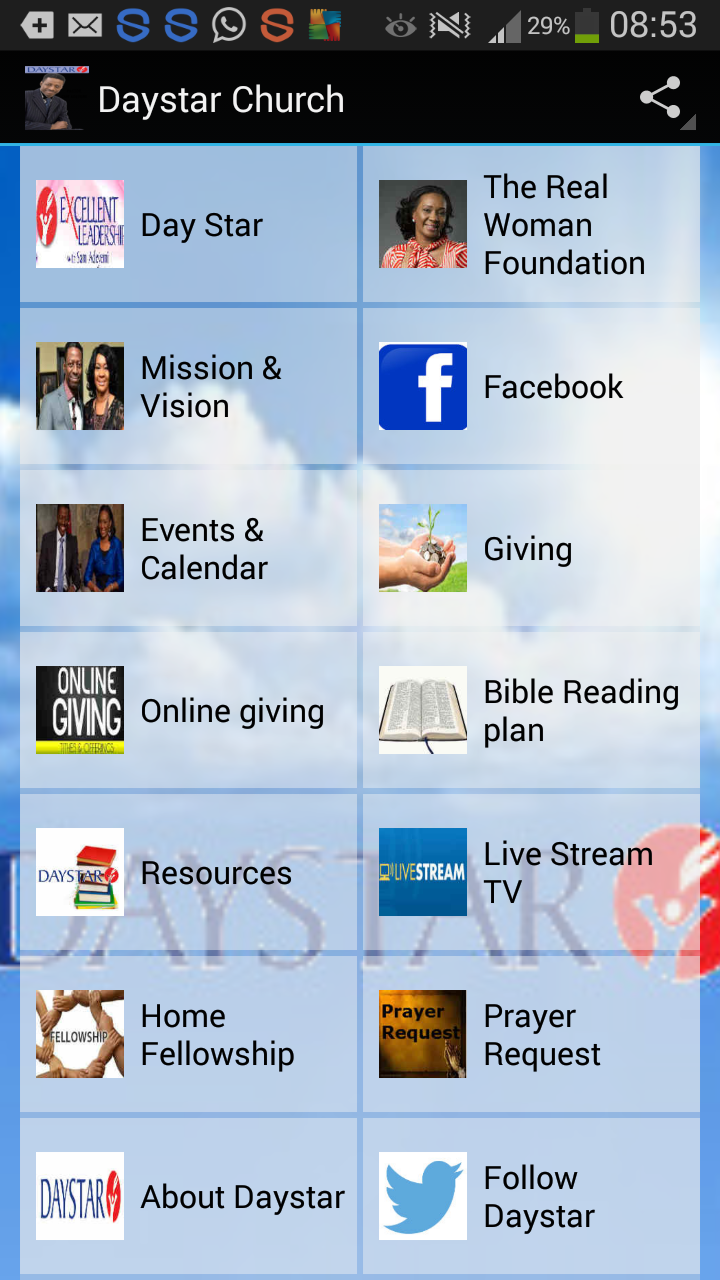 Android application Daystar Church screenshort