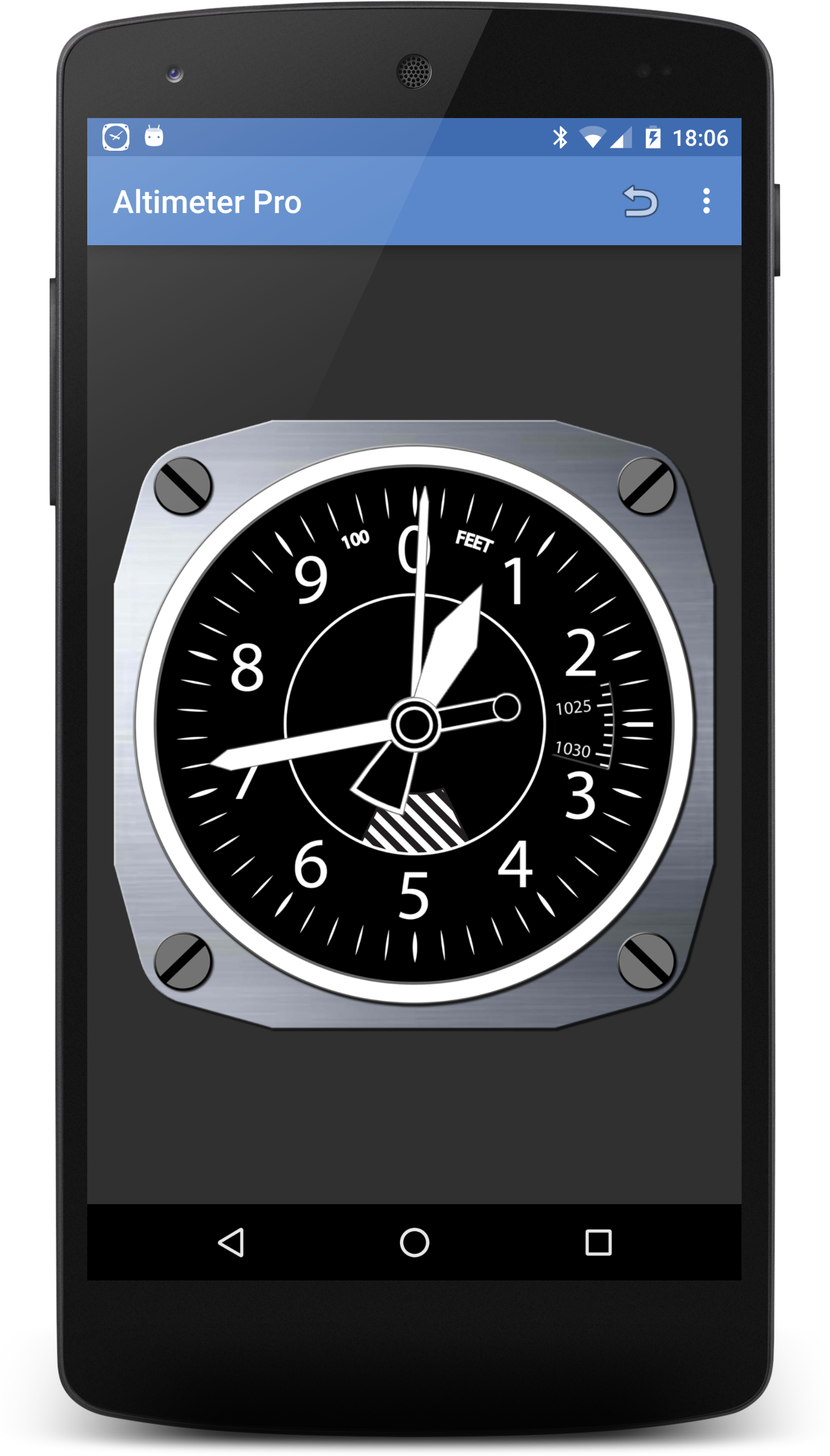 Android application Altimeter Pro screenshort