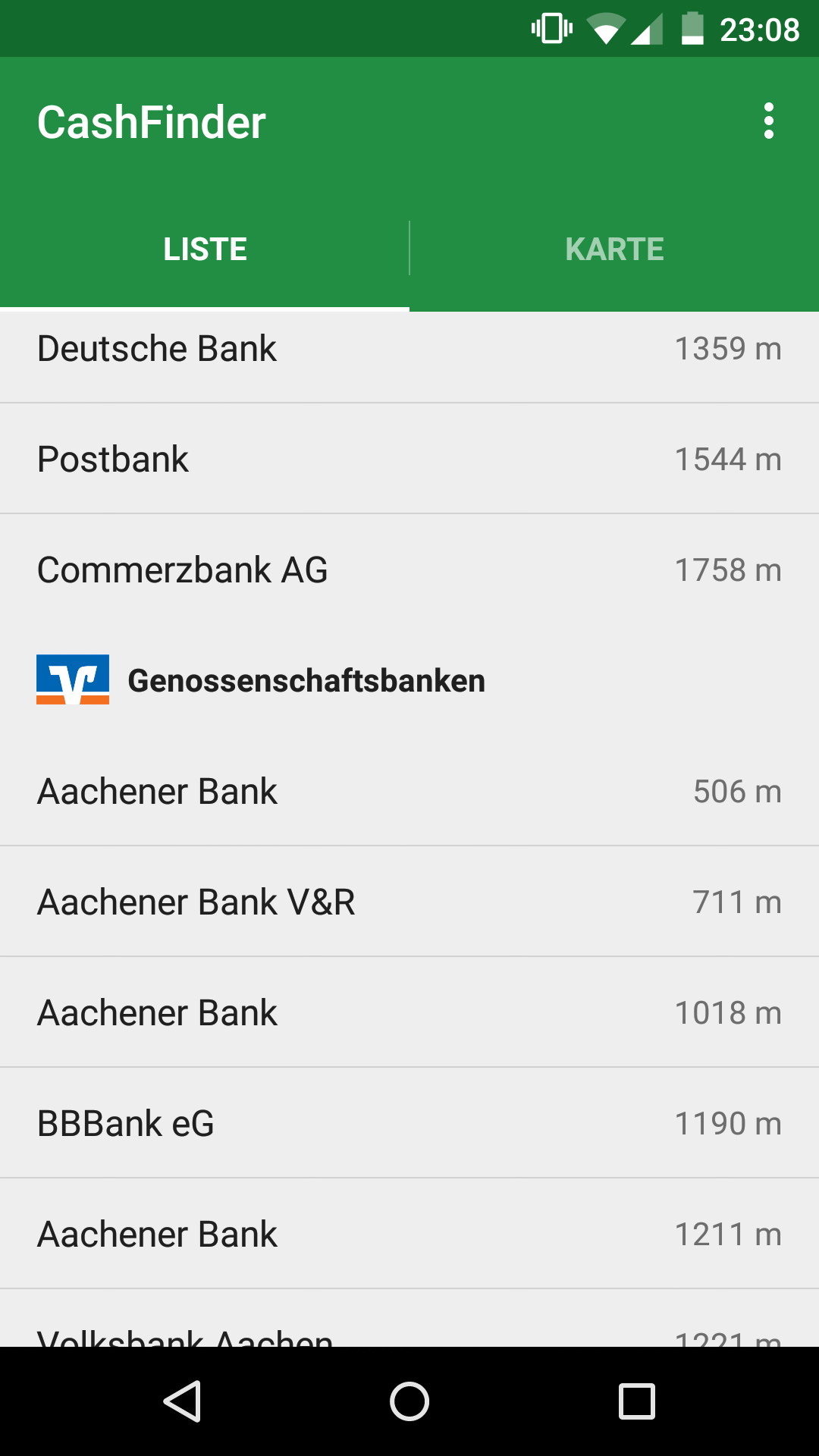 Android application CashFinder Premium screenshort