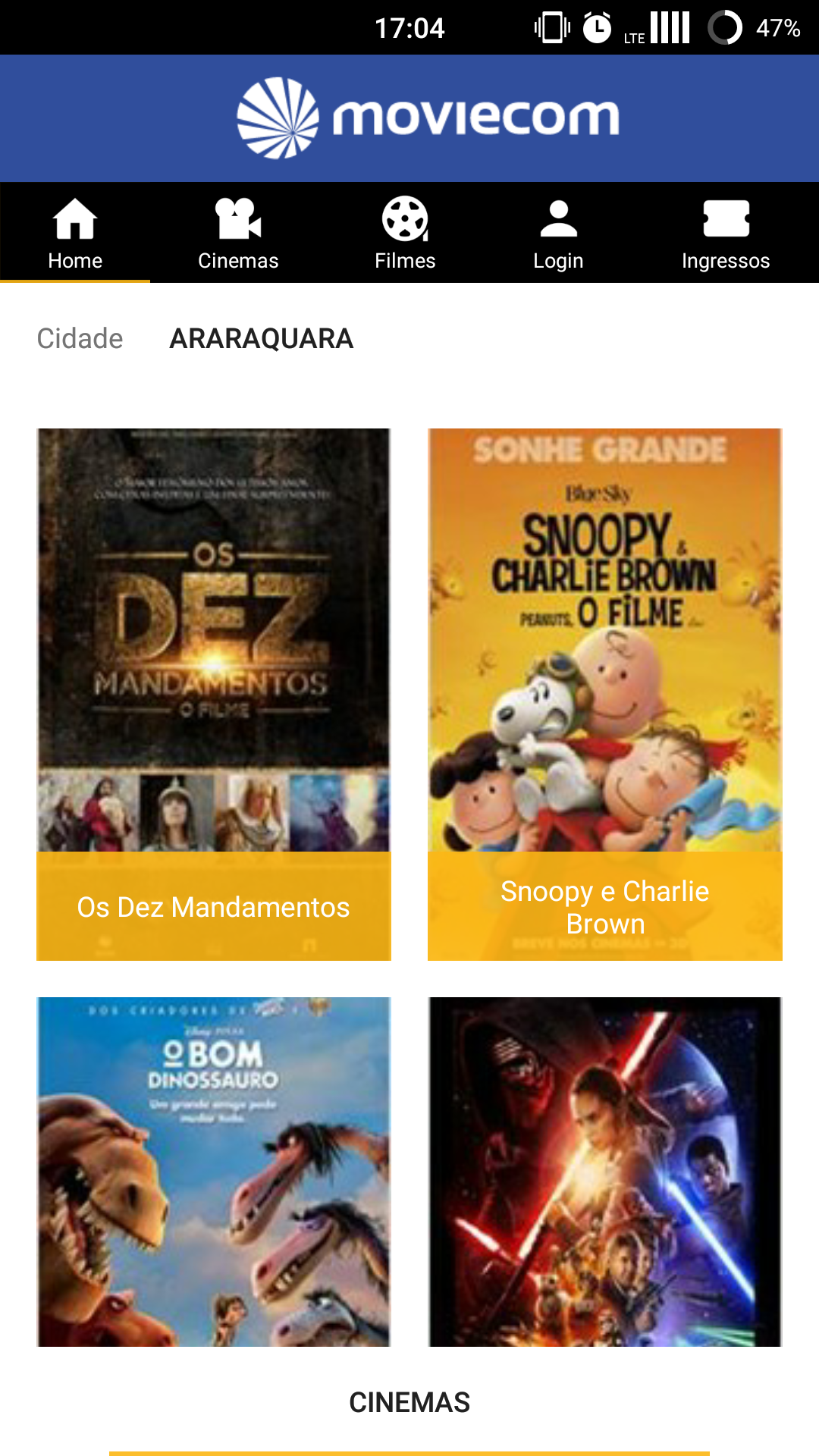 Android application Moviecom Cinemas screenshort
