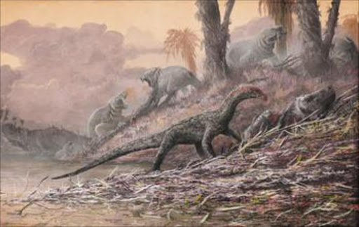 Teleocrater rhadinus, a carnivorous animal that lived in southern Tanzania more than 245 million years ago during the Triassic Period, before dinosaurs.
