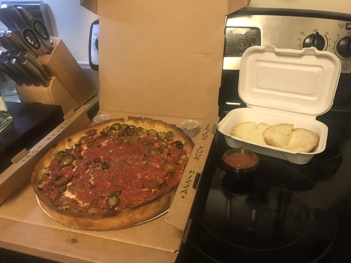 Delicious deep dish and cheese bread gluten free