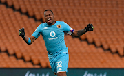 Itumeleng Khune celebrates a goal during Kaizer Chiefs' DStv Premiership match against Cape Town Spurs at FNB Stadium on November 8.