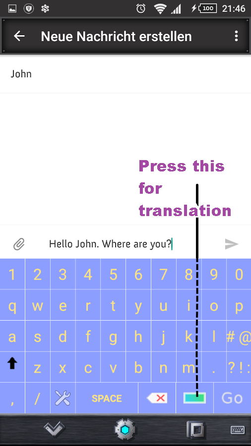 Android application Translation Keyboard screenshort