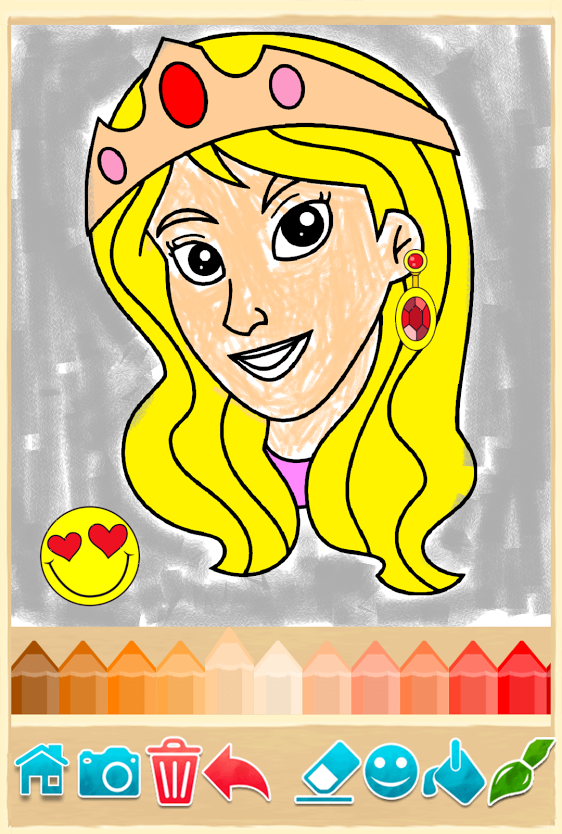 Android application Princess Coloring Game screenshort