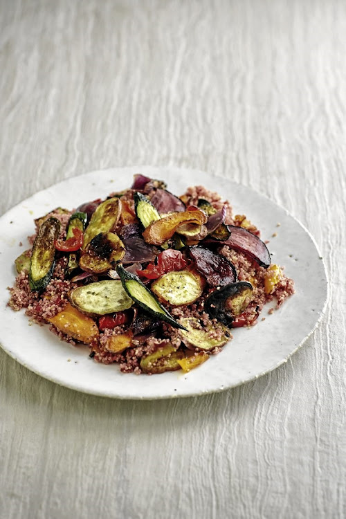 Quinoa & grilled vegetable salad.