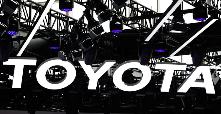 A Toyota sign is pictured at its booth during the Beijing International Automotive Exhibition, or Auto China 2024, in Beijing, China, on April 25 2024. Picture: TINGSHU WANG/REUTERS