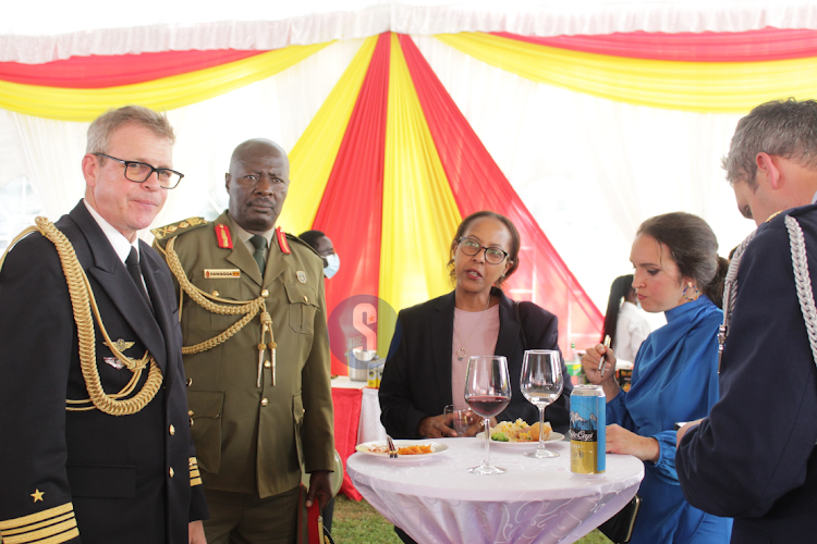 Delegates attending 74th anniversary of the founding of the Peoples Republic of China at the embassy headquarters in Nairobi on September 27, 2023.