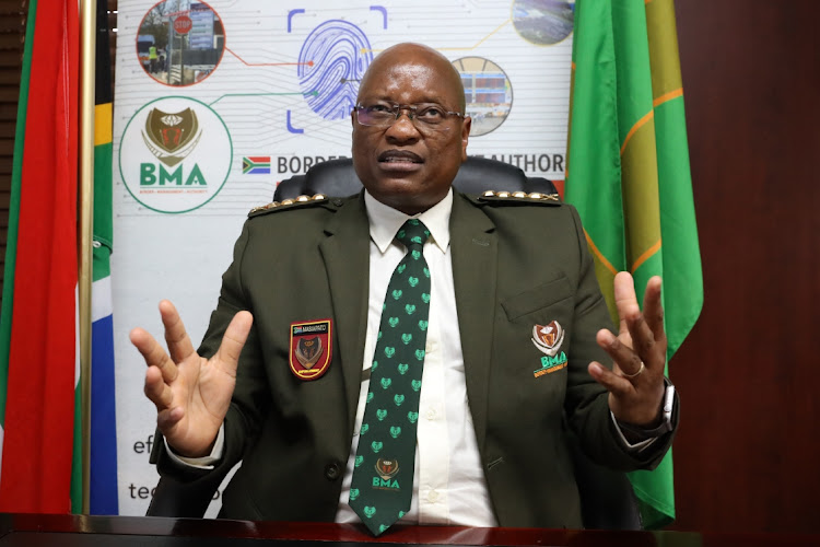 Dr Nakampe Micheal Masiapato Commissioner of Border Management Authority (BMA) talks to the Sunday times about the work that he is tasked with as the head of the BMA, 10 October 2023.