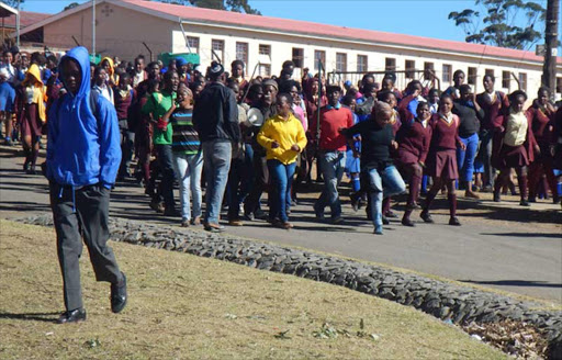 About than 1000 school children were forced out of their schools by protesting ANC youths in Qunu, the birthplace of former state president Nelson Mandela. Picture: SIKHO NTSHOBANE