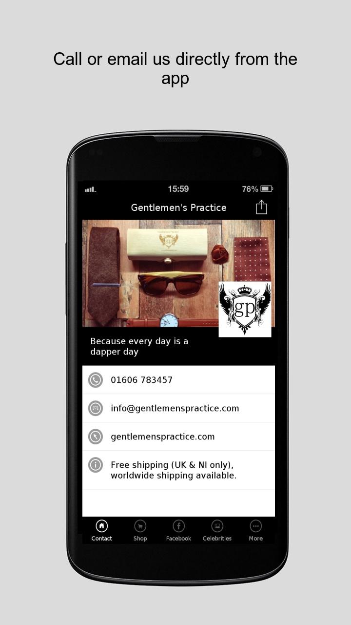Android application Gentlemens Practice screenshort