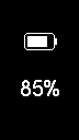 Image of battery level showing 85%