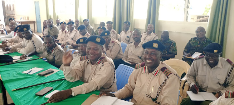 Selected security teams during a crackdown review meeting in Garissa