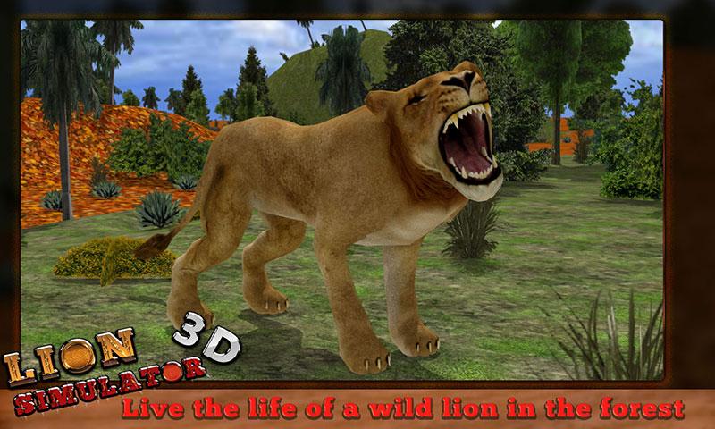 Android application Lion Simulator 3D screenshort